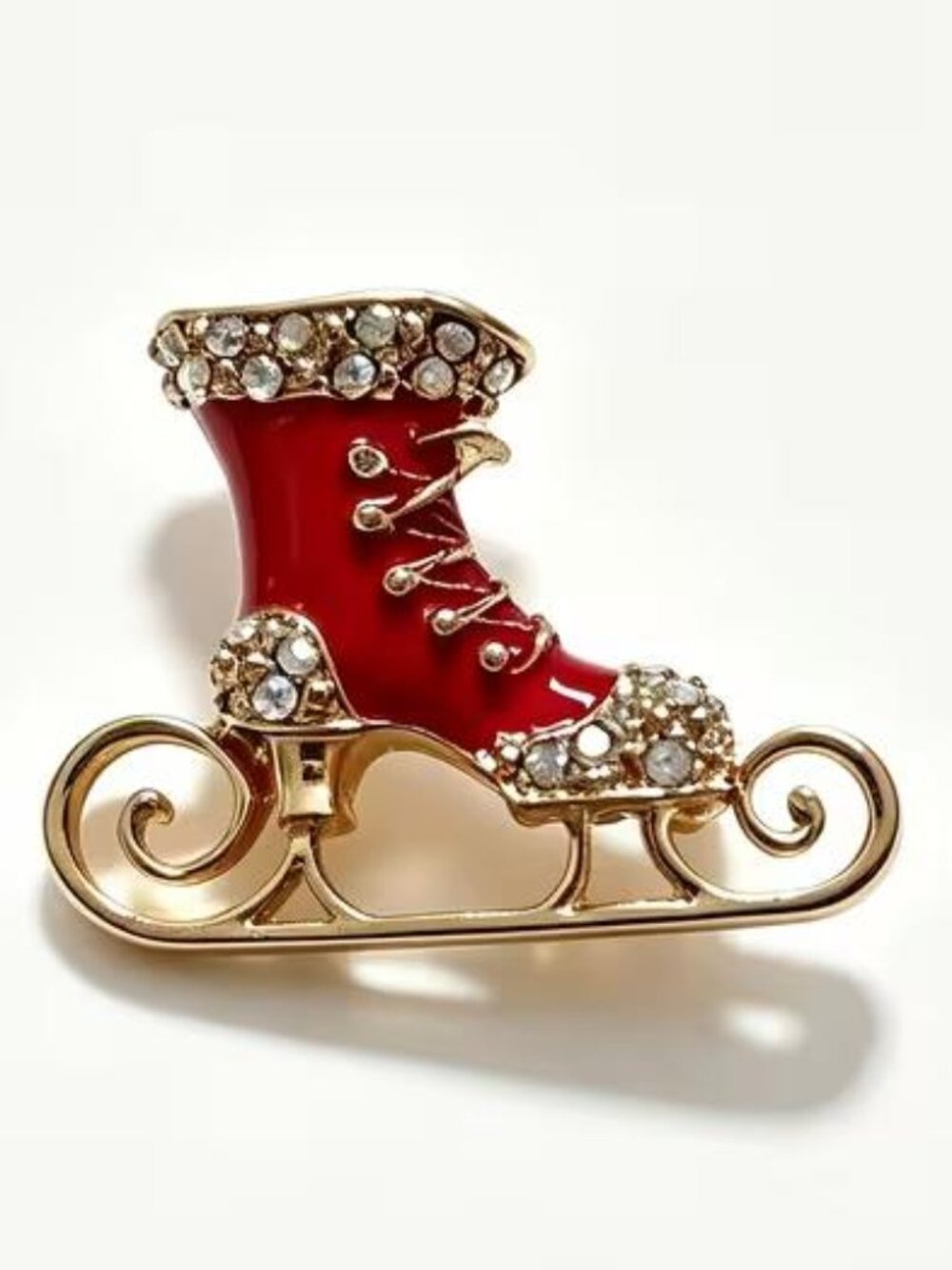 ICE SKATE BROOCH